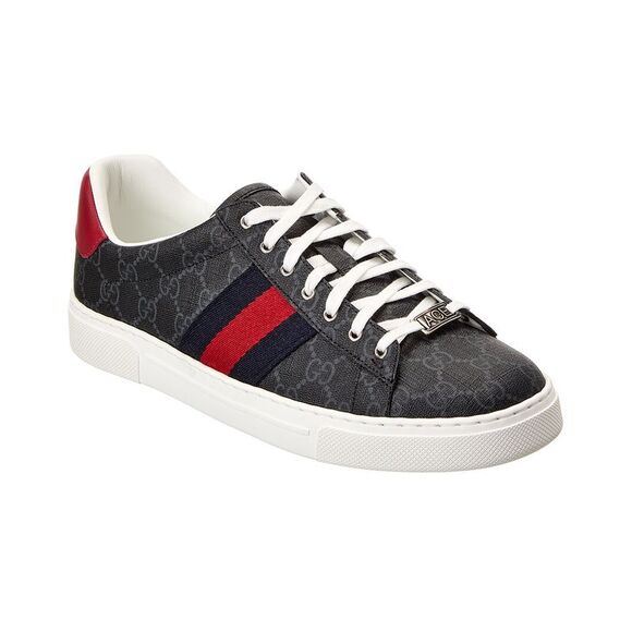 Gucci Ace Web Gg Supreme Canvas & Leather Sneaker